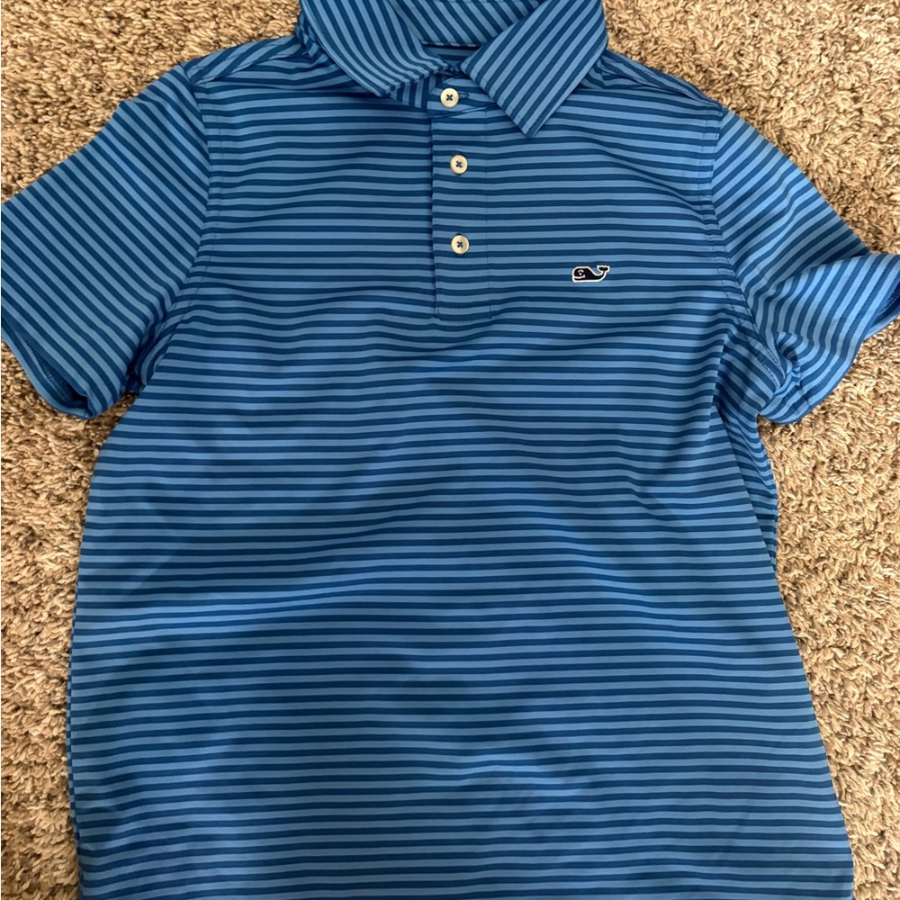 Vineyard Vines Kids Polo in Blue Stripes
